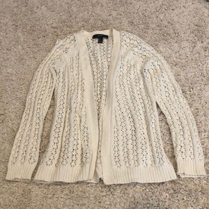 Forever 21 Cream Lace Cardigan